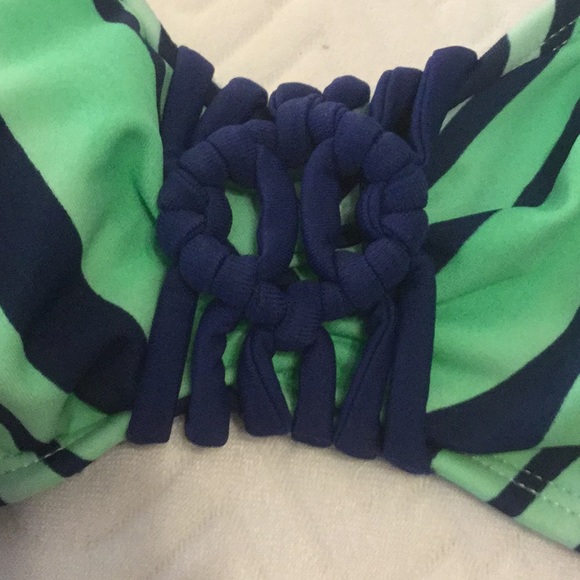 Arizona Jeans bikini top Navy blue & Mint Green EUC - Picture 2 of 6